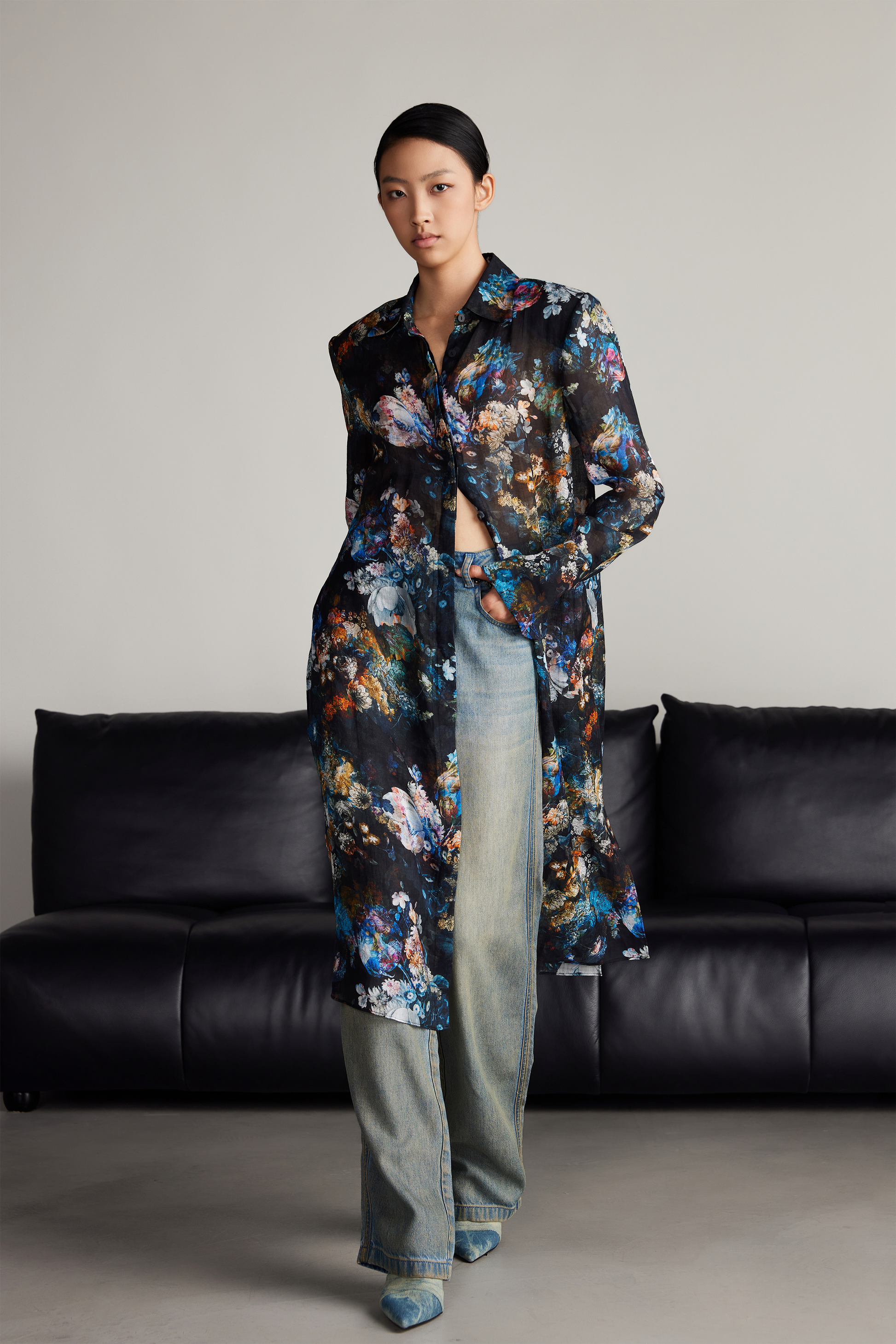 Luxe Floral Silk Shirt