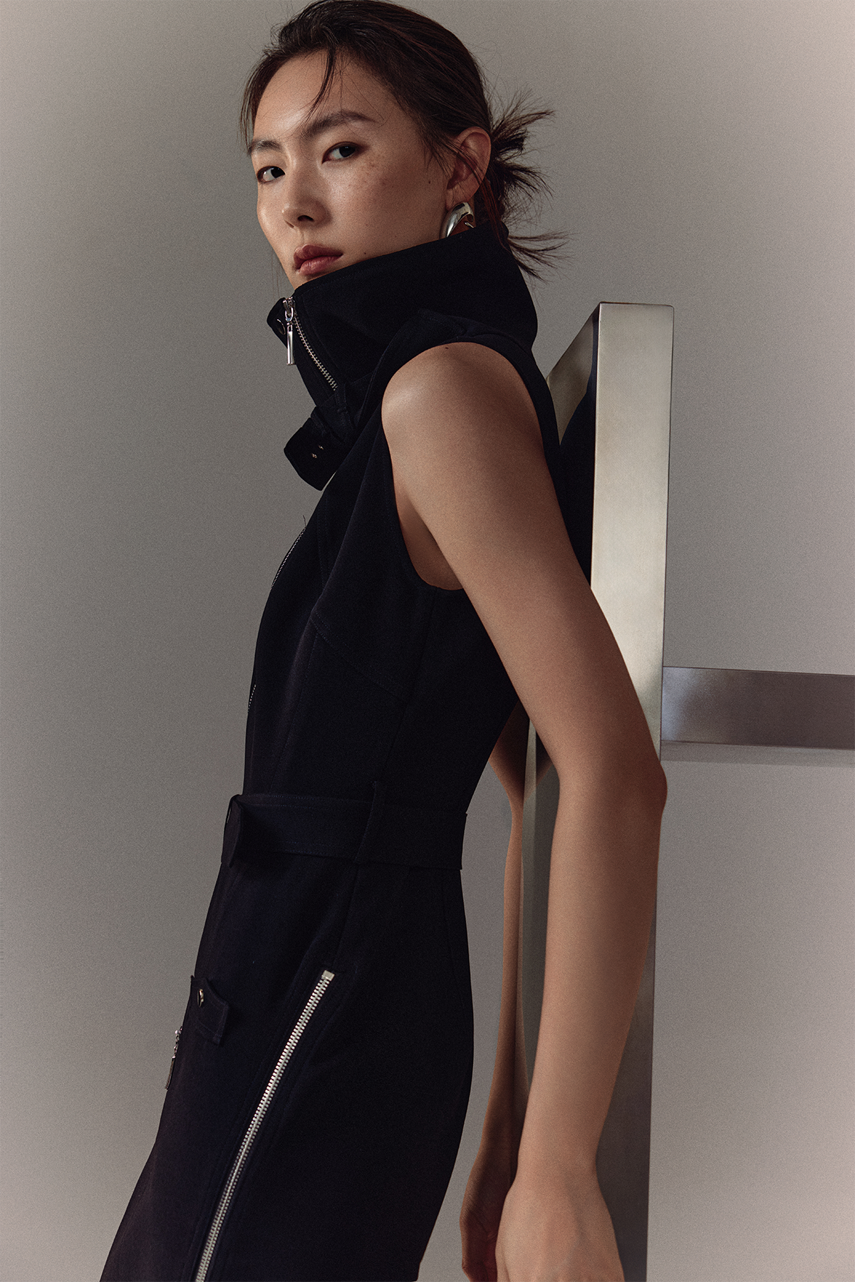 Minimalist Structured Collar Dress